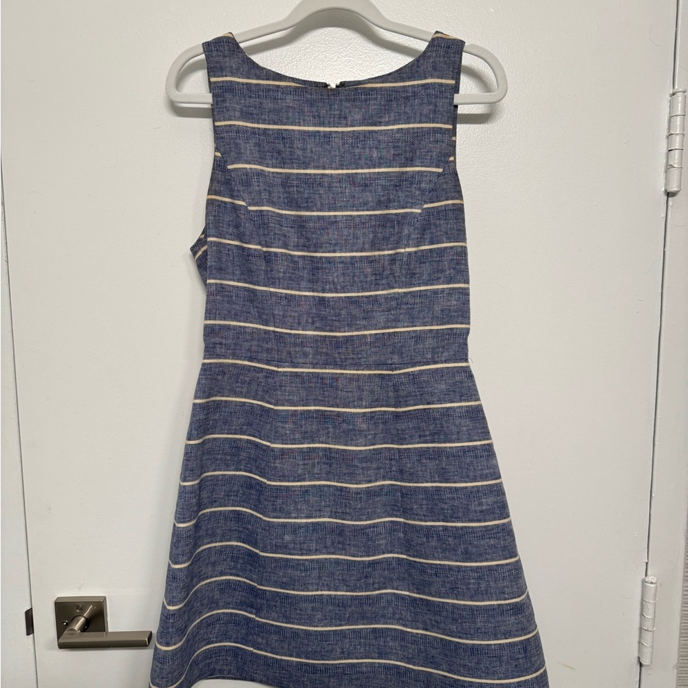 Alice + Olivia Navy Striped Mini Dress